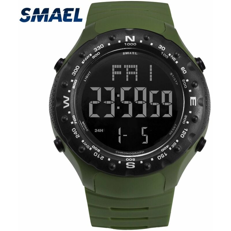1342 Reloj deportivo multifuncional para hombres y mujeres Reloj de pulsera unisex digital electronico resistente al agua 50M de moda con pantalla
1342 Reloj deportivo multifuncional para hombres y mujeres Reloj de pulsera unisex digital electronico resistente al agua 50M de moda con pantalla