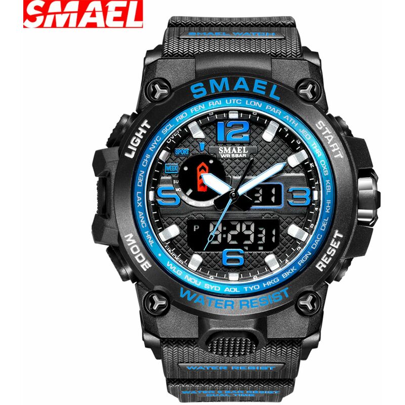 1545 Reloj de pulsera deportivo de moda para hombre Reloj electronico digital de cuarzo multifuncional con 50M Impermeable / Luminoso / Alarma /
1545 Reloj de pulsera deportivo de moda para hombre Reloj electronico digital de cuarzo multifuncional con 50M Impermeable / Luminoso / Alarma /