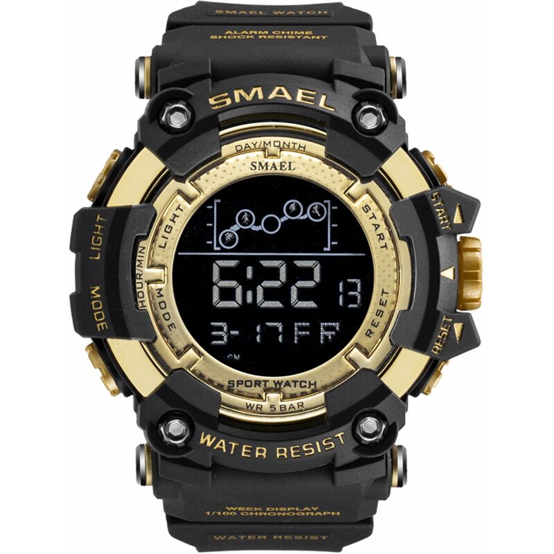 SMAEL 1802 Reloj deportivo elegante multifuncional 50M Reloj de pulsera electronico electronico impermeable para hombres con alarma / Luminoso /
SMAEL 1802 Reloj deportivo elegante multifuncional 50M Reloj de pulsera electronico electronico impermeable para hombres con alarma / Luminoso /