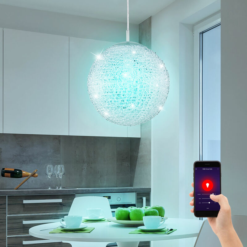Lámpara colgante Smart Home Lámpara colgante de bola de techo de Google Alexa en un juego que incluye bombillas LED RGB
Lámpara colgante Smart Home Lámpara colgante de bola de techo de Google Alexa en un juego que incluye bombillas LED RGB