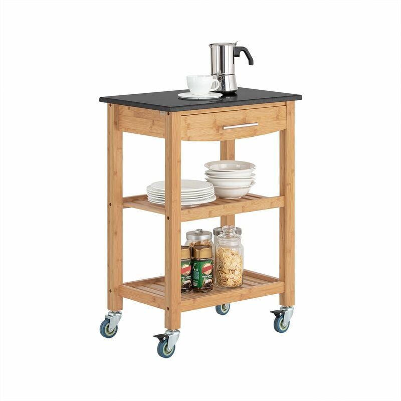 ® Carrito de cocina con piso de granito, estantería de cocina, carrito de servir de bambú de alta calidad, piso en negro, FKW28-SCH, ES - Sobuy
® Carrito de cocina con piso de granito, estantería de cocina, carrito de servir de bambú de alta calidad, piso en negro, FKW28-SCH, ES - Sobuy