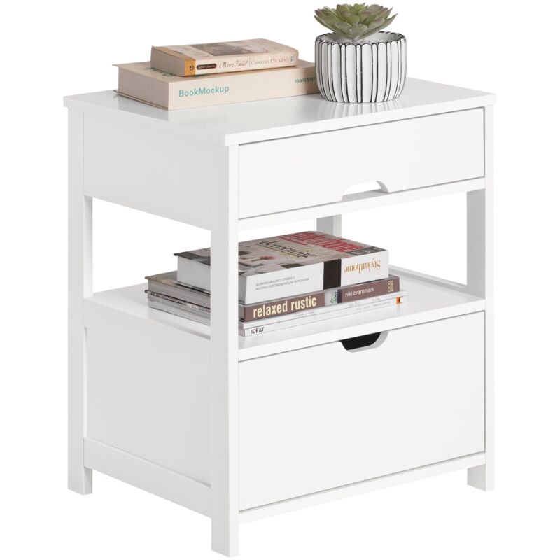 ®Mesita de noche dormitorio , Mesa auxiliar con 2 cajones, blanco, FRG258-W - Sobuy
®Mesita de noche dormitorio , Mesa auxiliar con 2 cajones, blanco, FRG258-W - Sobuy