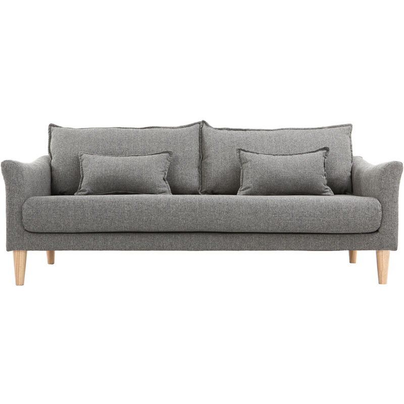 Miliboo - Sofá 3 plazas gris KATE