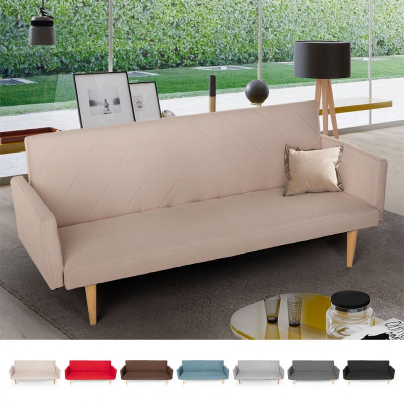Sofá cama clic clac de 3 plazas en tejido de diseño nórdico reclinable Perla | Color: Beige
Sofá cama clic clac de 3 plazas en tejido de diseño nórdico reclinable Perla | Color: Beige