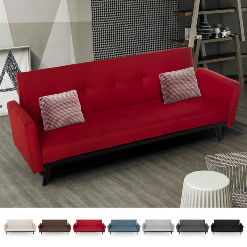 Sofá cama de 3 plazas en tejido clic clac reclinable de diseño nórdico Tulum | Color: Rojo
Sofá cama de 3 plazas en tejido clic clac reclinable de diseño nórdico Tulum | Color: Rojo