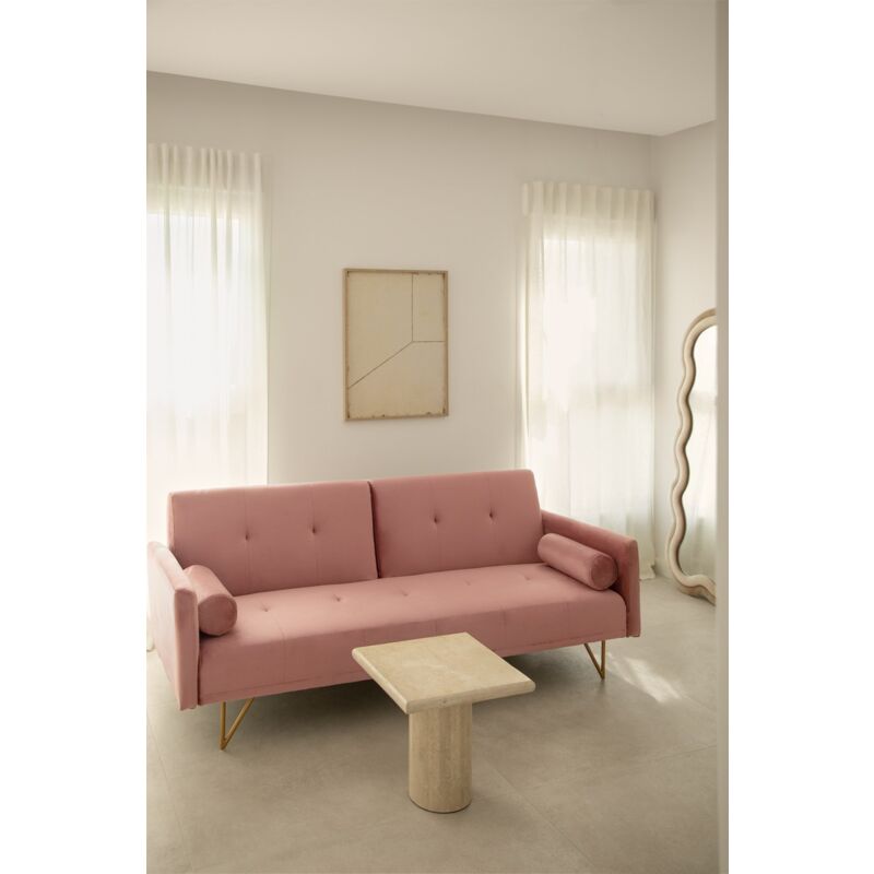Sofá Cama 3 plazas en Terciopelo Jehrd Peonia Peonia - Sklum