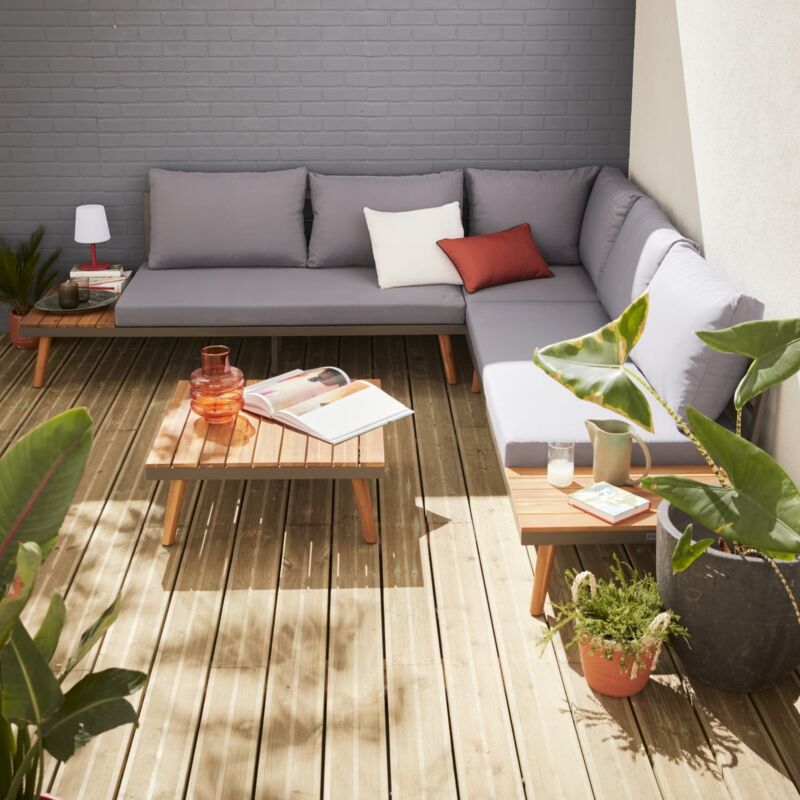 Conjunto de jardín de madera de 5 plazas - Buenos Aires - Estructura Antracita / Cojines Gris
Conjunto de jardín de madera de 5 plazas - Buenos Aires - Estructura Antracita / Cojines Gris