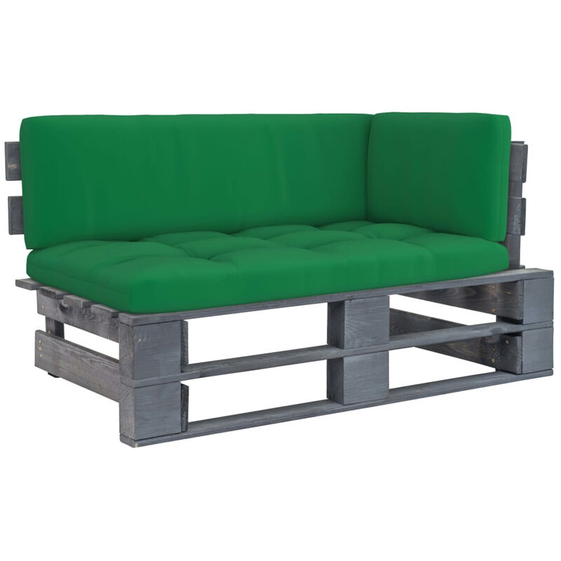 Happyshopping - Sofa de esquina de palets de jardin gris madera pino impregnada
Happyshopping - Sofa de esquina de palets de jardin gris madera pino impregnada