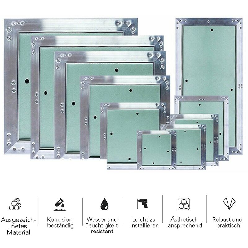 Puerta de inspección Panel de revisión Trampilla de aluminio 40x60cm Panel de inspección de mantenimiento Sala húmeda Panel de yeso solapa
Puerta de inspección Panel de revisión Trampilla de aluminio 40x60cm Panel de inspección de mantenimiento Sala húmeda Panel de yeso solapa