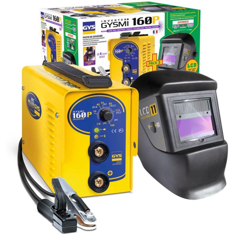 Estación de soldadura para electrodos Inverter MI 160P + Máscara LCD Techno 11 - 030435 - GYS
Estación de soldadura para electrodos Inverter MI 160P + Máscara LCD Techno 11 - 030435 - GYS