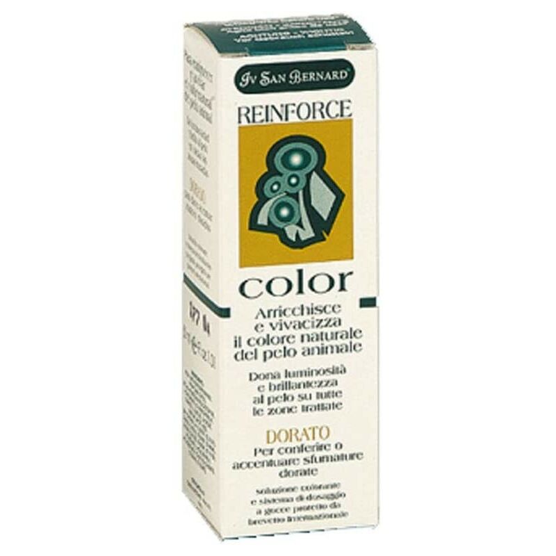 Solucion colorante dorado Reinforce para perros | Solucion colorante Iv San Bernard Tradicional | Colorante de pelo para perros 30 ml
Solucion colorante dorado Reinforce para perros | Solucion colorante Iv San Bernard Tradicional | Colorante de pelo para perros 30 ml