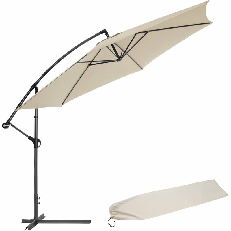 Tectake - Sombrilla 350cm - parasol excéntrico de jardín, sombrilla metálica para terraza con funda, quitasol con inclinación graduable - beige
Tectake - Sombrilla 350cm - parasol excéntrico de jardín, sombrilla metálica para terraza con funda, quitasol con inclinación graduable - beige