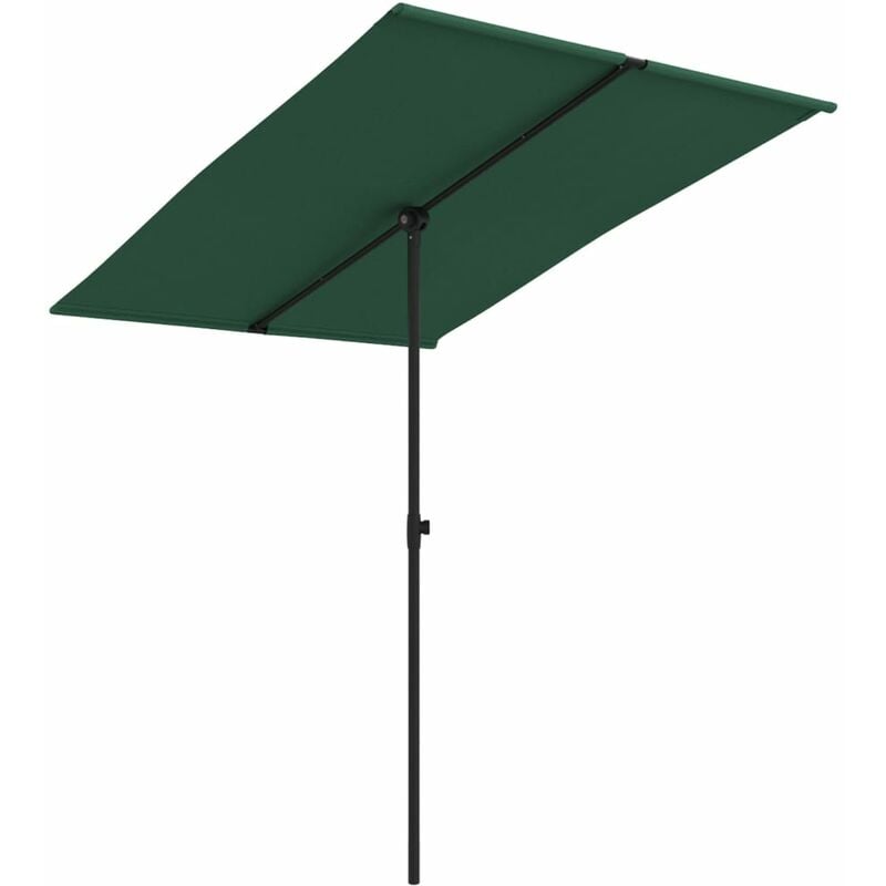 Sombrilla de jardín con palo de aluminio verde 2x1,5 m - Verde 
Sombrilla de jardín con palo de aluminio verde 2x1,5 m - Verde
