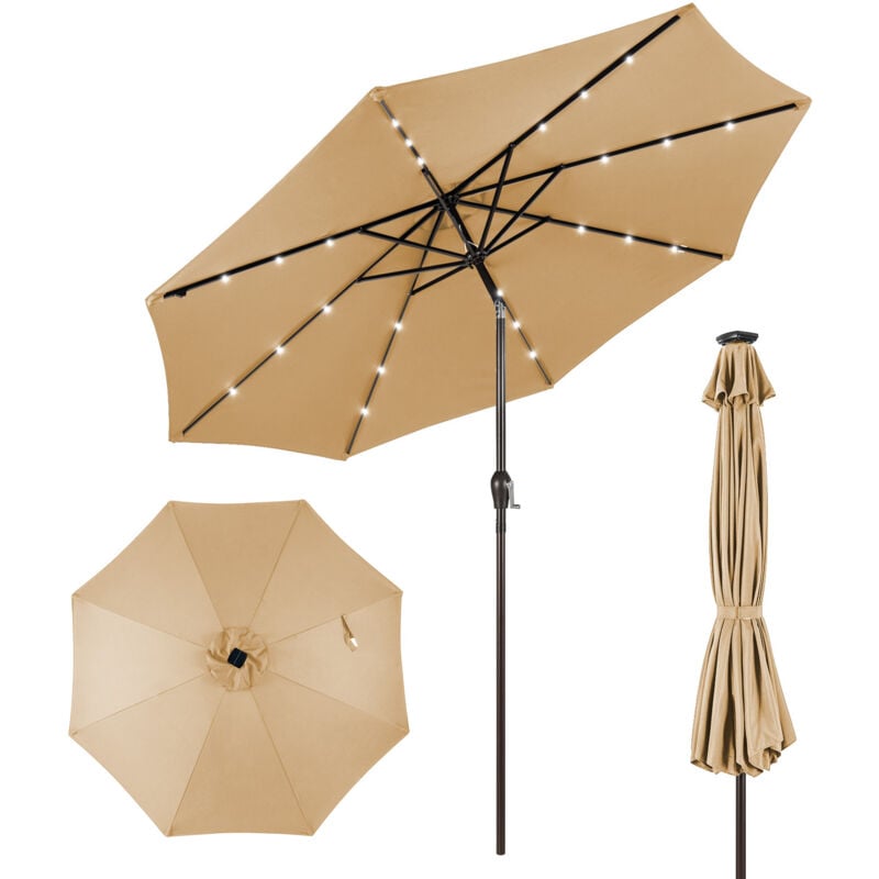 Sombrilla de Playa Solar LED 3M Plegable Quitasol Parasol para Jardín Patio Balcón Beige
Sombrilla de Playa Solar LED 3M Plegable Quitasol Parasol para Jardín Patio Balcón Beige