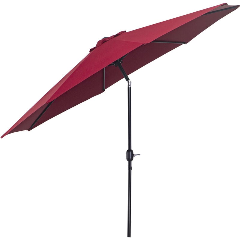 Outsunny - Parasol Grande de Jardín Manivela para Abrir Fácil y Ángulo Regulable Φ3m - Vino tinto
Outsunny - Parasol Grande de Jardín Manivela para Abrir Fácil y Ángulo Regulable Φ3m - Vino tinto