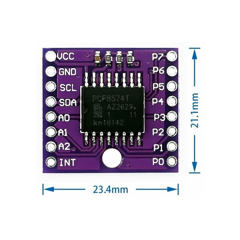 Soporte de interfaz de puerto I2c Módulo extendido en cascada Arduino PCF8574T E / S
Soporte de interfaz de puerto I2c Módulo extendido en cascada Arduino PCF8574T E / S