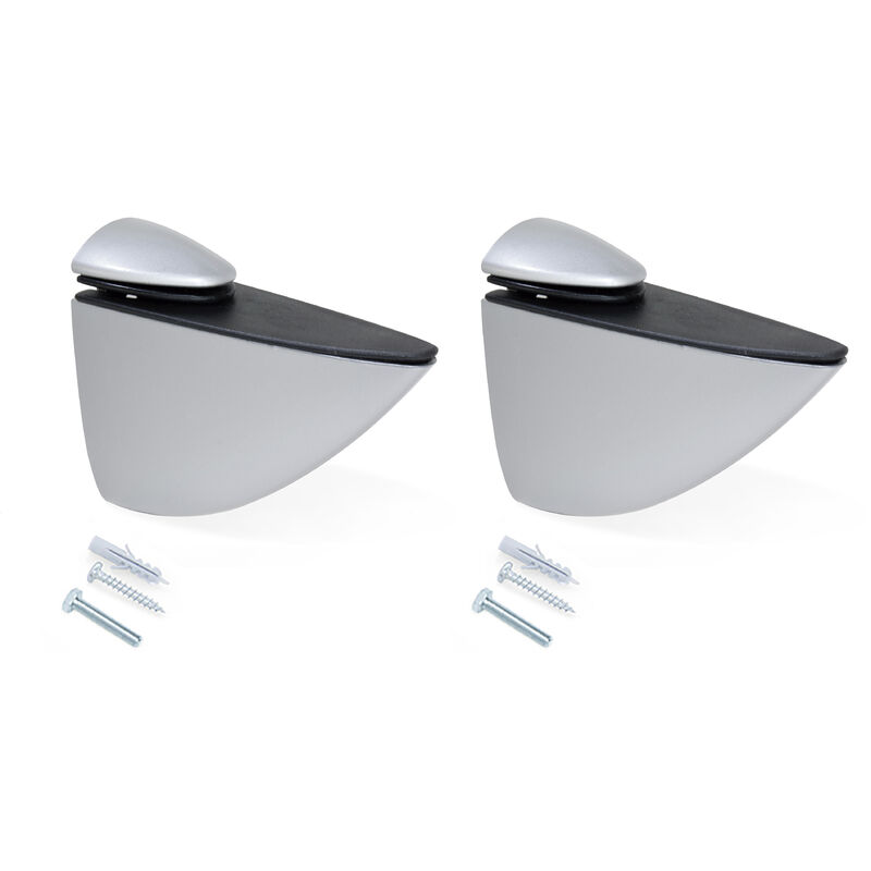 Emuca Soporte para estante de madera/cristal, espesor 5-40 mm, Plástico y zamak, Gris metalizado, 2 ud. - Pintado aluminio
Emuca Soporte para estante de madera/cristal, espesor 5-40 mm, Plástico y zamak, Gris metalizado, 2 ud. - Pintado aluminio
