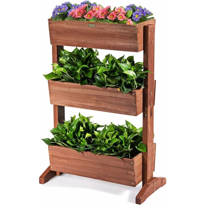 Soporte para Plantas de 3 Niveles Cama Elevada Estante para Macetas Flores Estantería Multiuso para Jardín Balcón Decorativas 73x38x106cm
Soporte para Plantas de 3 Niveles Cama Elevada Estante para Macetas Flores Estantería Multiuso para Jardín Balcón Decorativas 73x38x106cm