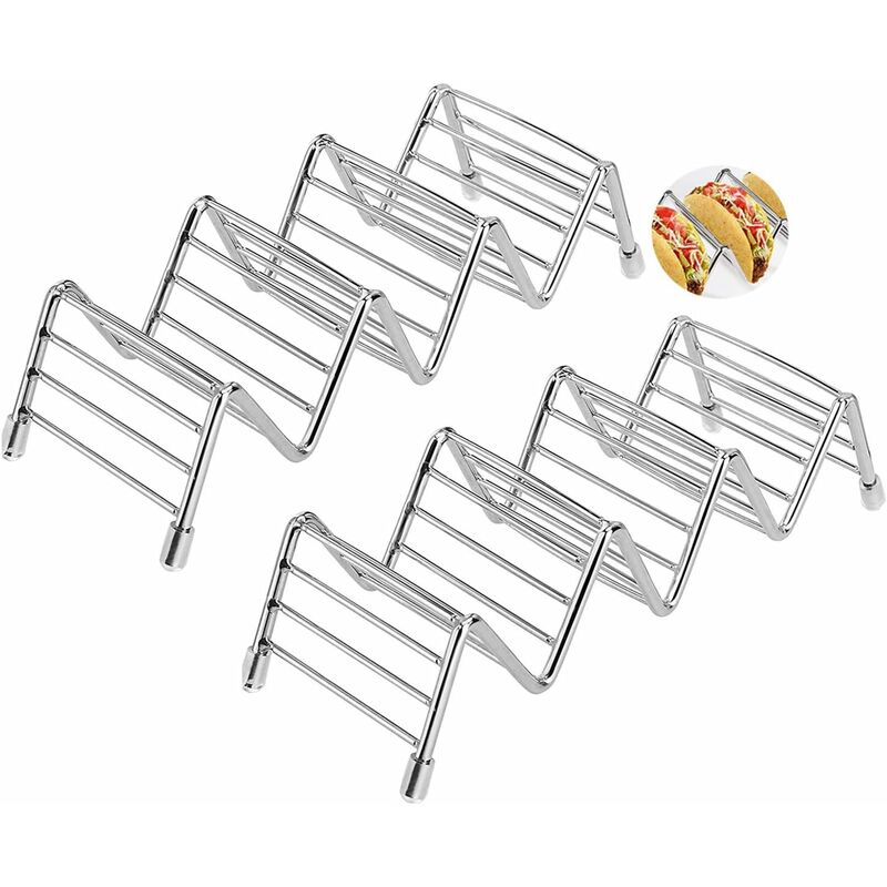 , Soporte para tacos de acero inoxidable de 2 piezas Estante para tacos en forma de onda Estante para alimentos mexicanos, Soporte para estante para 
, Soporte para tacos de acero inoxidable de 2 piezas Estante para tacos en forma de onda Estante para alimentos mexicanos, Soporte para estante para