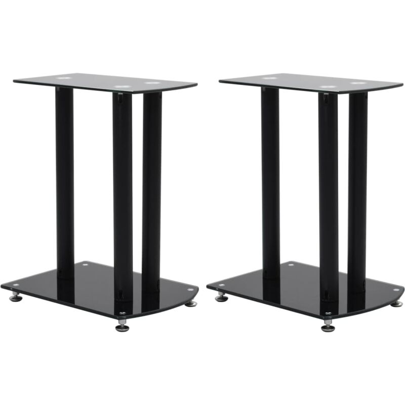 vidaXL Soportes para altavoz aluminio 2 uds negro vidrio de seguridad - Negro
vidaXL Soportes para altavoz aluminio 2 uds negro vidrio de seguridad - Negro