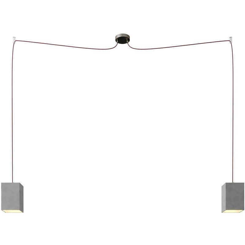 Creative Cables - Spider - Lámpara colgante múltiple Made in Italy de 2 caídas con cable textil y pantalla de hormigón | Ya montado - Con bombilla
Creative Cables - Spider - Lámpara colgante múltiple Made in Italy de 2 caídas con cable textil y pantalla de hormigón | Ya montado - Con bombilla