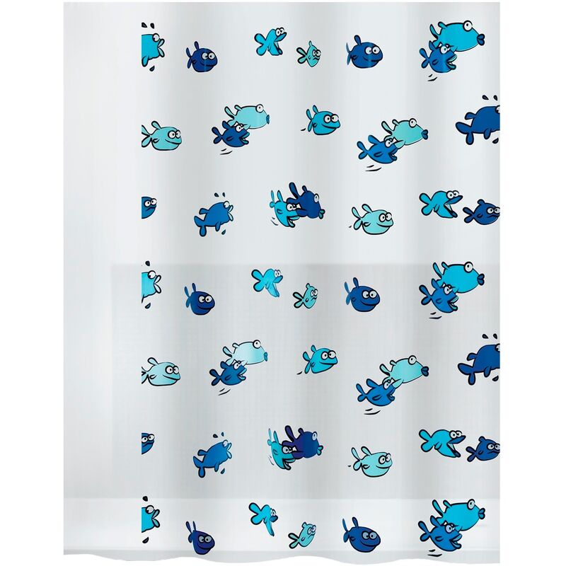 colección Hugo , Cortina de ducha textil 180 x 200, 100% polyester, Azul - Spirella 
colección Hugo , Cortina de ducha textil 180 x 200, 100% polyester, Azul - Spirella