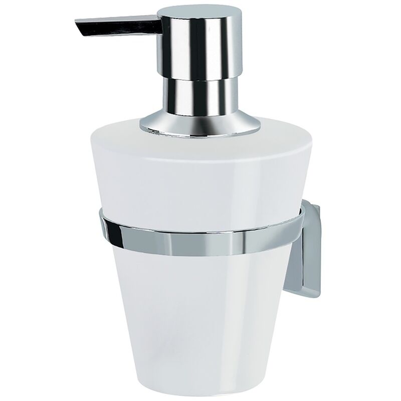 Dispensador de jabon liquido 'Max light' de metal cromado y porcelana en color blanco 8,5 x 10,5 x 14,5 cm - Spirella
Dispensador de jabon liquido 'Max light' de metal cromado y porcelana en color blanco 8,5 x 10,5 x 14,5 cm - Spirella
