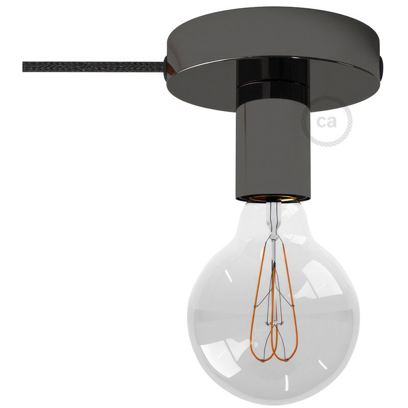 Creative Cables - Spostaluce, el punto de luz de metal con bombilla, cable textil y los agujeros laterales | Sin bombilla - Negro perla - Negro perla
Creative Cables - Spostaluce, el punto de luz de metal con bombilla, cable textil y los agujeros laterales | Sin bombilla - Negro perla - Negro perla