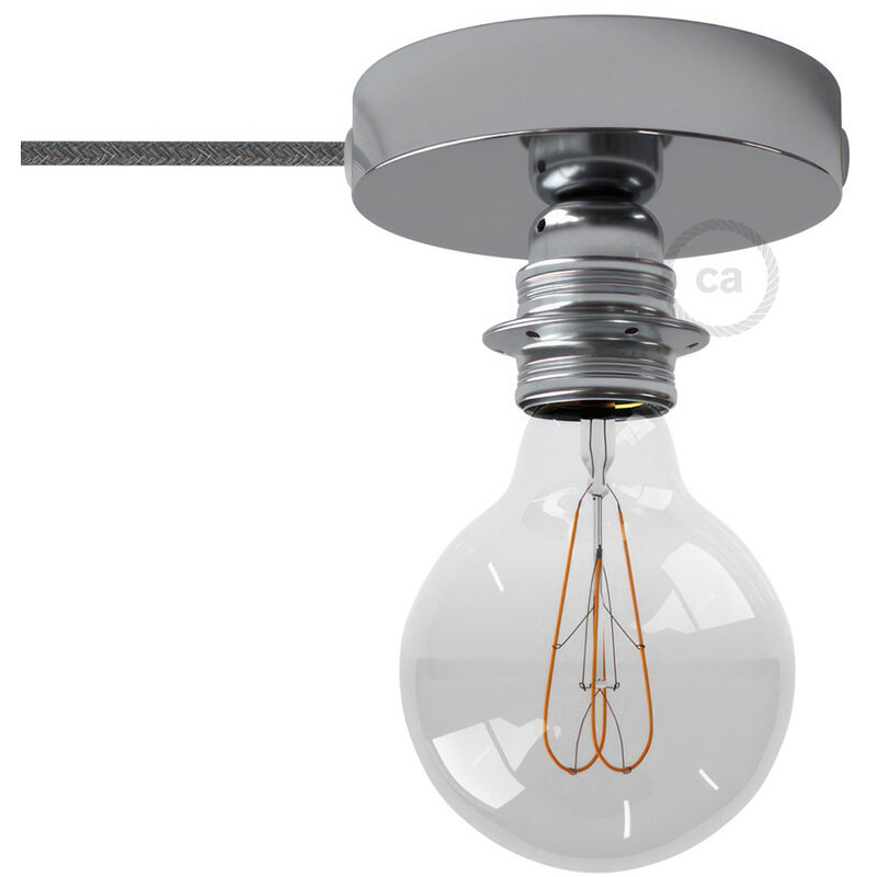 Creative Cables - Spostaluce, el punto de luz de metal con bombilla, portalámparas de casquillo E27, cable textil y agujeros laterales | Con bombilla
Creative Cables - Spostaluce, el punto de luz de metal con bombilla, portalámparas de casquillo E27, cable textil y agujeros laterales | Con bombilla