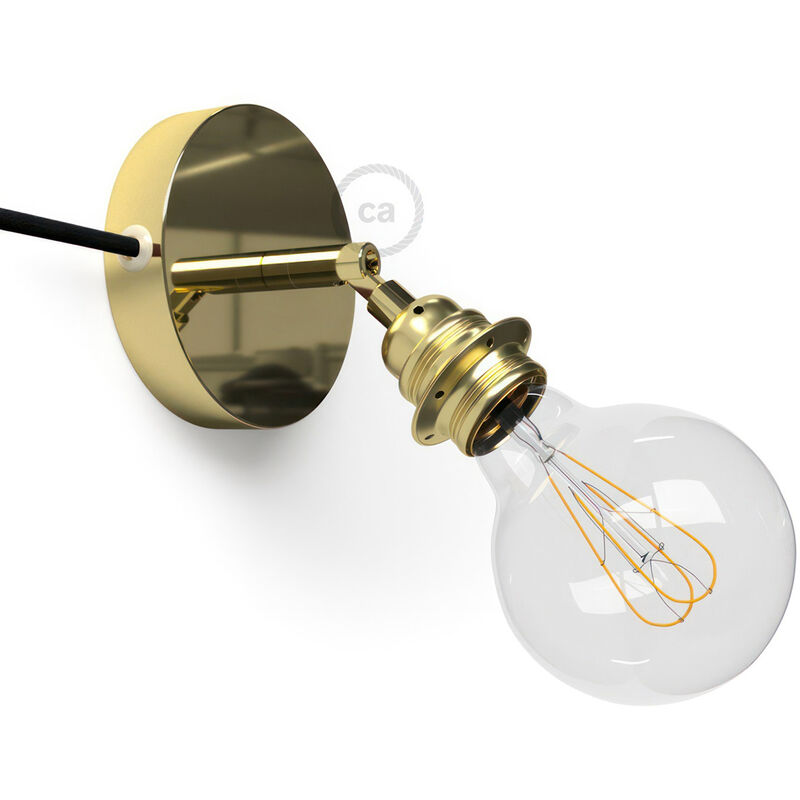 Creative Cables - Spostaluce Metálico punto de luz orientable 90°, con bombilla, portalámparas de casquillo E27, cable textil y agujeros laterales |
Creative Cables - Spostaluce Metálico punto de luz orientable 90°, con bombilla, portalámparas de casquillo E27, cable textil y agujeros laterales |