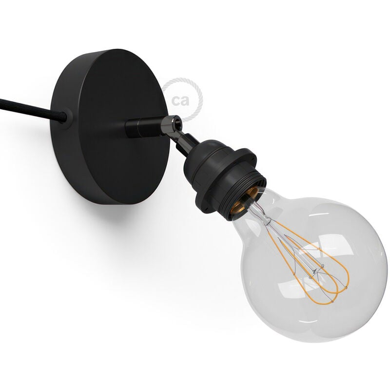 Creative Cables - Spostaluce Metálico punto de luz orientable 90°, con bombilla, portalámparas de casquillo E27, cable textil y agujeros laterales |
Creative Cables - Spostaluce Metálico punto de luz orientable 90°, con bombilla, portalámparas de casquillo E27, cable textil y agujeros laterales |