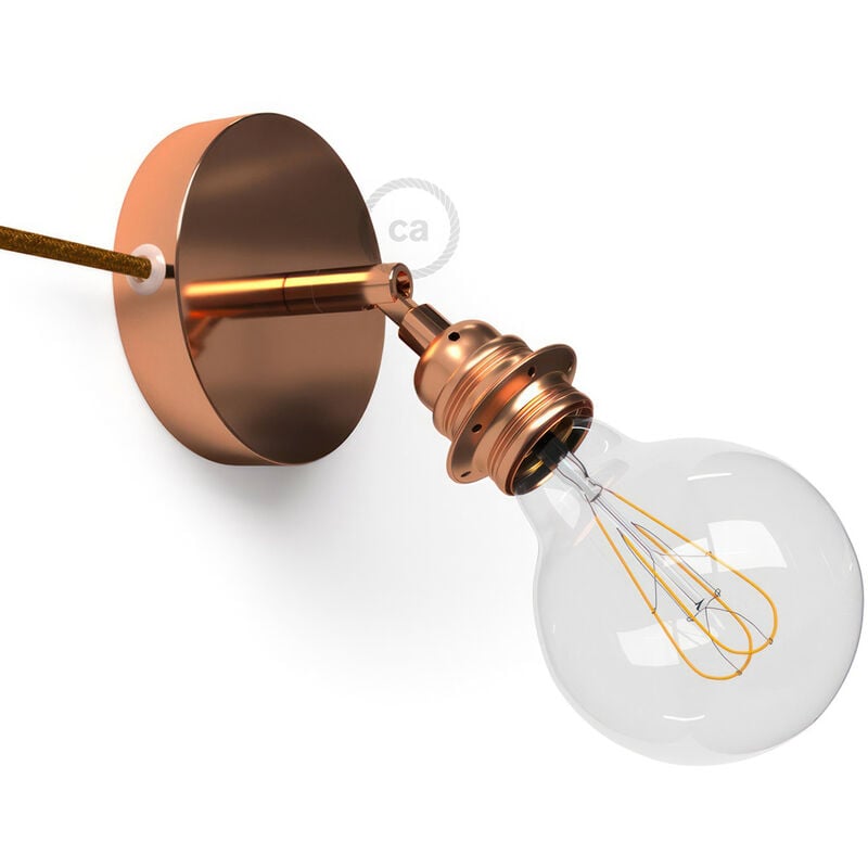 Spostaluce Metálico punto de luz orientable 90°, con bombilla, portalámparas de casquillo E27, cable textil y agujeros laterales | Sin bombilla
Spostaluce Metálico punto de luz orientable 90°, con bombilla, portalámparas de casquillo E27, cable textil y agujeros laterales | Sin bombilla