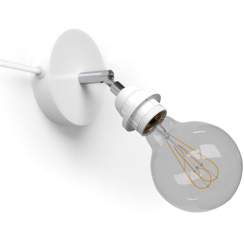 Spostaluce Metálico punto de luz orientable 90°, con bombilla, portalámparas de casquillo E27, cable textil y agujeros laterales | Con bombilla
Spostaluce Metálico punto de luz orientable 90°, con bombilla, portalámparas de casquillo E27, cable textil y agujeros laterales | Con bombilla