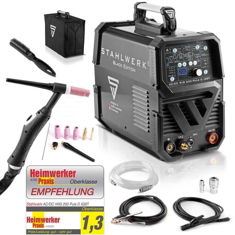 AC/DC TIG 200 Puls D, máquina de soldar digital con 200 amperios TIG & MMA, memoria de trabajo, adecuada para aluminio & chapa fina, 7 años de
AC/DC TIG 200 Puls D, máquina de soldar digital con 200 amperios TIG & MMA, memoria de trabajo, adecuada para aluminio & chapa fina, 7 años de