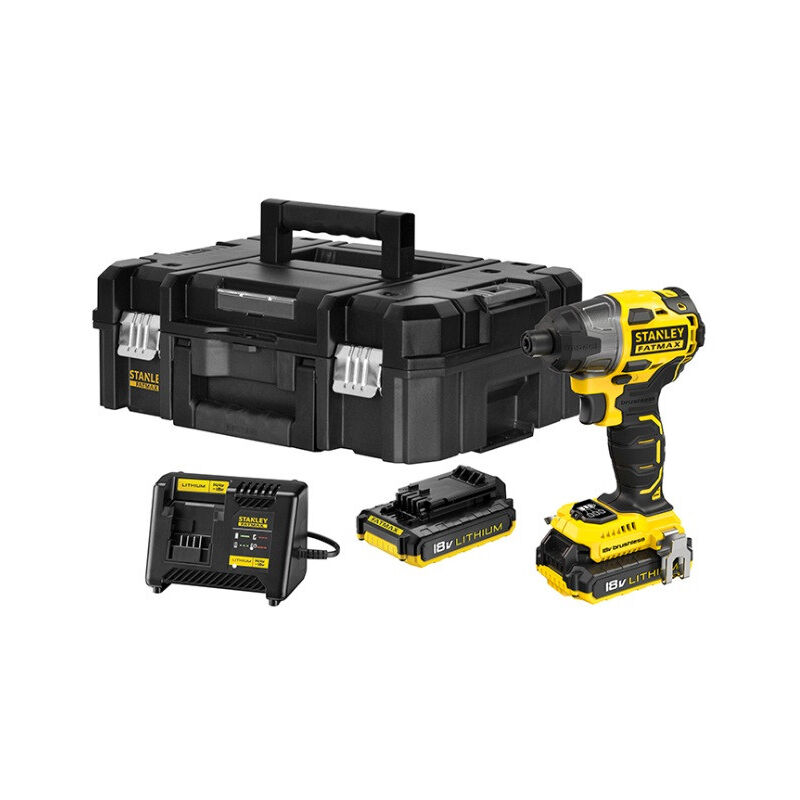 Stanley - Atornillador de impacto de 18V 2x2Ah Li-Ion 180Nm con maletín TSTAK - FMC647D2T
Stanley - Atornillador de impacto de 18V 2x2Ah Li-Ion 180Nm con maletín TSTAK - FMC647D2T