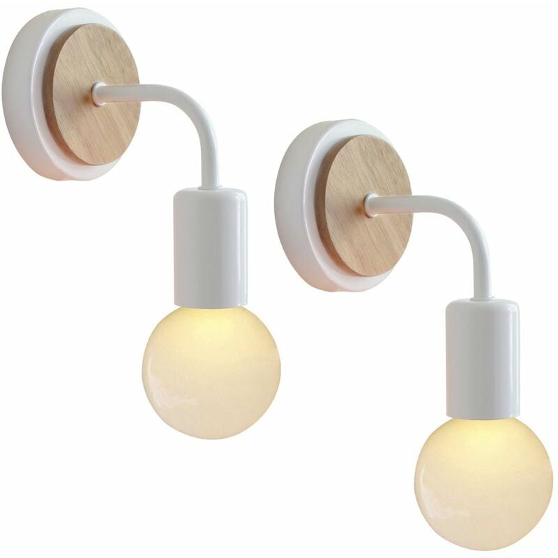 2PCS Apliques de Pared Moderno Creativo de Madera Vintage Lámpara de Pared de Hierro Forjado E27 40W para Dormitorio Salón (Blanco)
2PCS Apliques de Pared Moderno Creativo de Madera Vintage Lámpara de Pared de Hierro Forjado E27 40W para Dormitorio Salón (Blanco)