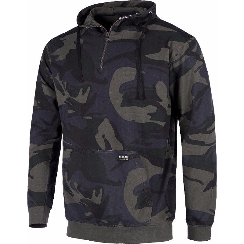 Sudadera Sport de algodón con estampado de camuflaje S8505 | L - Camuflaje+Negro - Workteam
Sudadera Sport de algodón con estampado de camuflaje S8505 | L - Camuflaje+Negro - Workteam