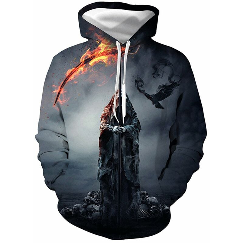Sueter de cuello redondo de tendencia de muerte de cuchillo de cinturon de llama de halloween, sueter de jersey digital de impresion 3d,BSY046, XL
Sueter de cuello redondo de tendencia de muerte de cuchillo de cinturon de llama de halloween, sueter de jersey digital de impresion 3d,BSY046, XL