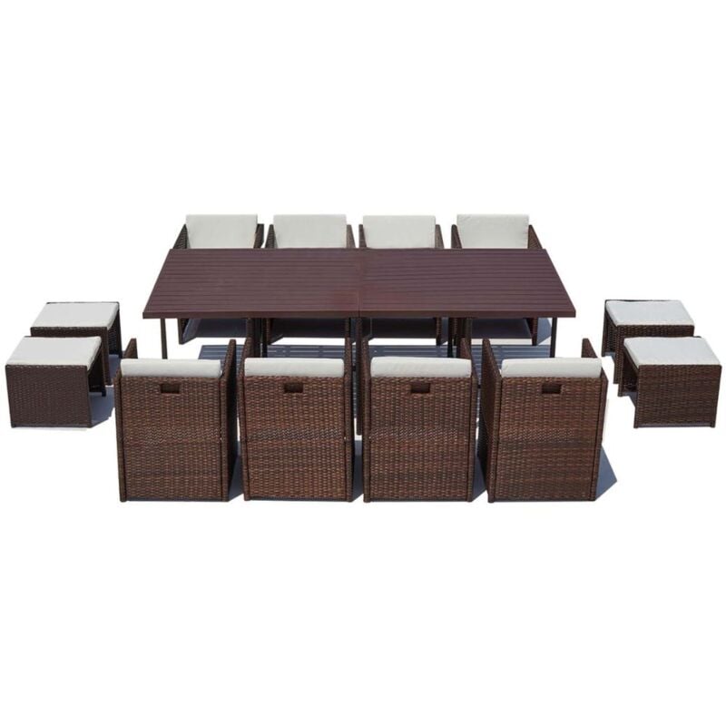 Sunset 12: Conjunto de jardín encastrable de 12 plazas de resina trenzada y aluminio marrón/blanco - Marrón/Blanco
Sunset 12: Conjunto de jardín encastrable de 12 plazas de resina trenzada y aluminio marrón/blanco - Marrón/Blanco