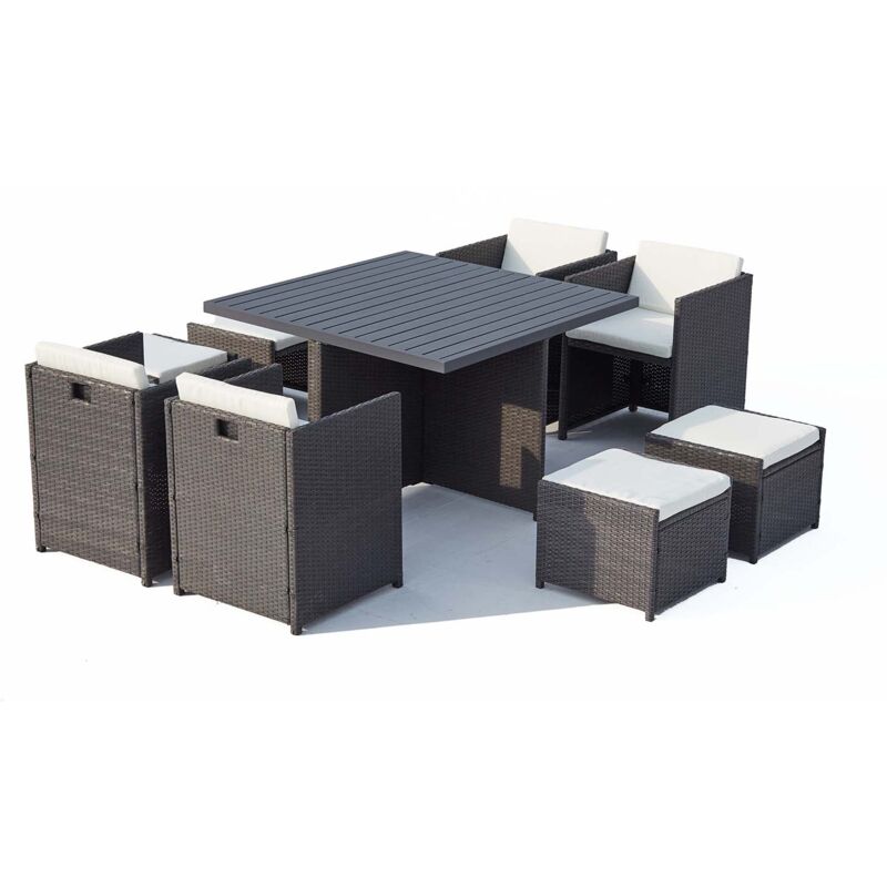 Sunset 8: Conjunto de jardín encastrable de 8 plazas de resina trenzada y aluminio gris/blanco - Gris/Blanco
Sunset 8: Conjunto de jardín encastrable de 8 plazas de resina trenzada y aluminio gris/blanco - Gris/Blanco