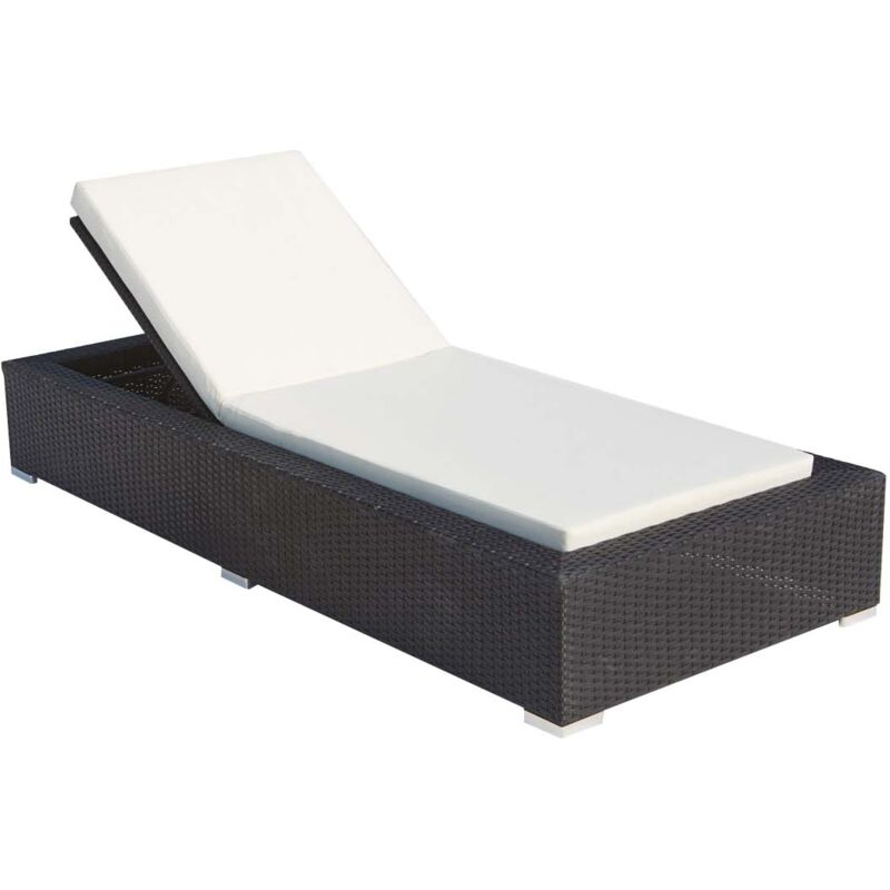 Concept-usine - Sunshine: tumbona de resina trenzada negra con colchoneta blanca - Negro/Blanco
Concept-usine - Sunshine: tumbona de resina trenzada negra con colchoneta blanca - Negro/Blanco