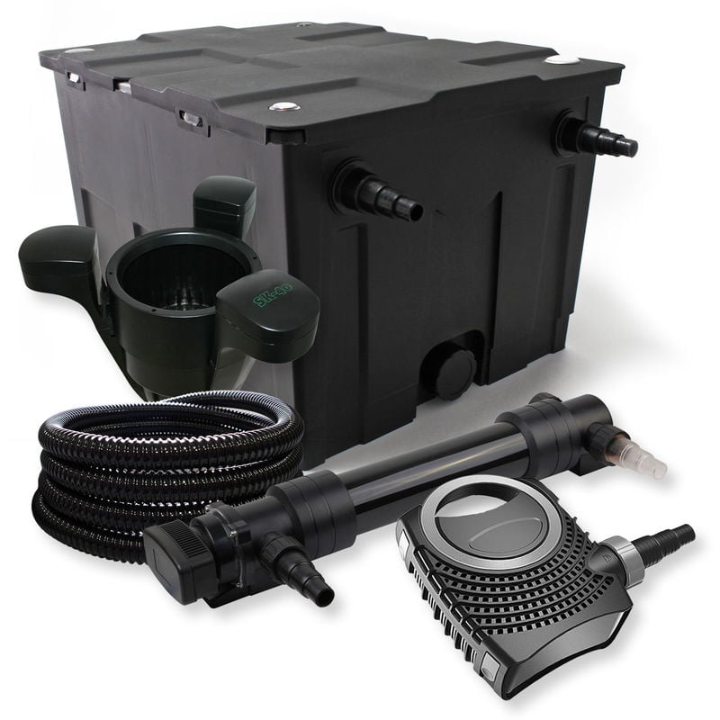 SunSun 1 Cámara Filtro Set 60.000 l 36W UVC Clarificador NEO8000 70 W Bomba Manguera Skimmer
SunSun 1 Cámara Filtro Set 60.000 l 36W UVC Clarificador NEO8000 70 W Bomba Manguera Skimmer