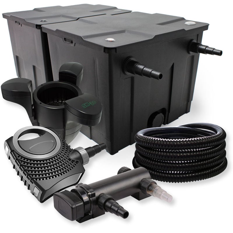 Wiltec - SunSun 2 de cámara filtro Set 60000l 18W UV Clarificador neo7000 50W Bomba Manguera Skimmer Jardin
Wiltec - SunSun 2 de cámara filtro Set 60000l 18W UV Clarificador neo7000 50W Bomba Manguera Skimmer Jardin