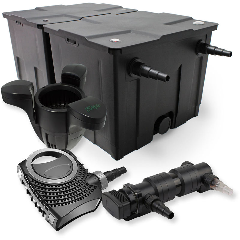 Wiltec - SunSun 2 de cámara filtro Set 60.000l 18W UVC 6 Clarificador neo8000 70W Bomba Skimmer jardin
Wiltec - SunSun 2 de cámara filtro Set 60.000l 18W UVC 6 Clarificador neo8000 70W Bomba Skimmer jardin
