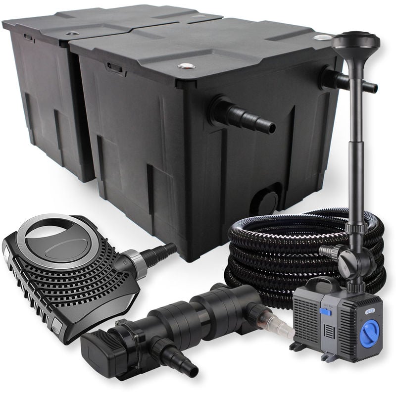 Wiltec - SunSun 2 de cámara filtro Set 60000l 18W UVC Clarificador neo8000 70W Bomba Fuente Manguera Jardin
Wiltec - SunSun 2 de cámara filtro Set 60000l 18W UVC Clarificador neo8000 70W Bomba Fuente Manguera Jardin