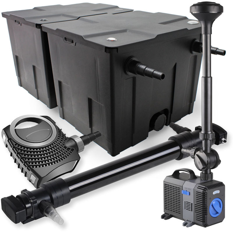 Wiltec - SunSun 2 de cámara filtro Set 60.000l 72W UVC Clarificador neo10000 80W Bomba Fuente jardin
Wiltec - SunSun 2 de cámara filtro Set 60.000l 72W UVC Clarificador neo10000 80W Bomba Fuente jardin