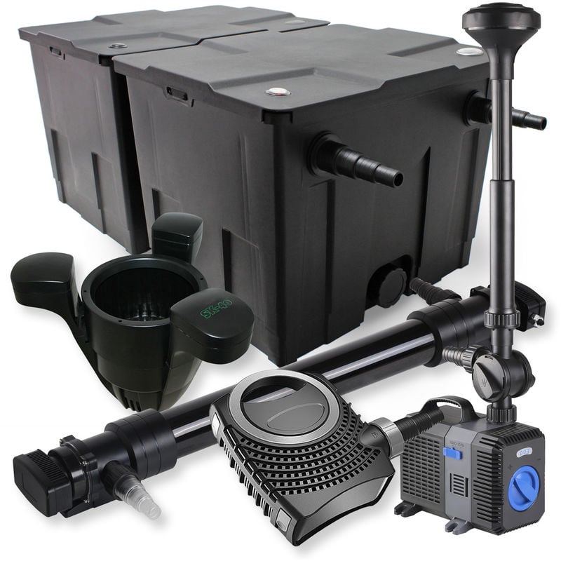 Wiltec - SunSun 2 de cámara filtro Set 60000l 72W UVC Clarificador neo10000 80W Bomba Fuente Skimmer Jardin
Wiltec - SunSun 2 de cámara filtro Set 60000l 72W UVC Clarificador neo10000 80W Bomba Fuente Skimmer Jardin