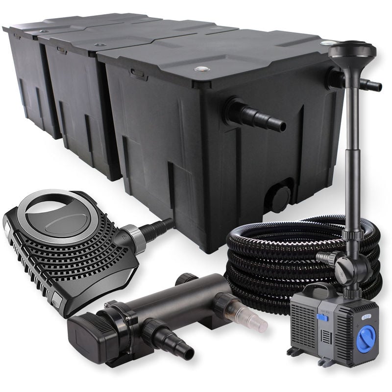 Wiltec - SunSun 3-Cámaras Filtro 90000l 18W UVC Clarificador NEO7000 50W bomba manguera fuente jardin
Wiltec - SunSun 3-Cámaras Filtro 90000l 18W UVC Clarificador NEO7000 50W bomba manguera fuente jardin