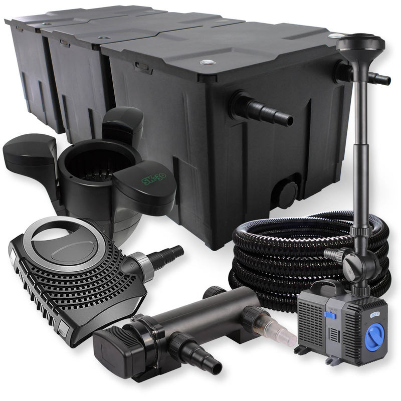 Wiltec - SunSun 3-Cámaras Filtro 90000l Clarificador 18W UV Bomba NEO7000 50W manguera Fuente skimmer jardin
Wiltec - SunSun 3-Cámaras Filtro 90000l Clarificador 18W UV Bomba NEO7000 50W manguera Fuente skimmer jardin