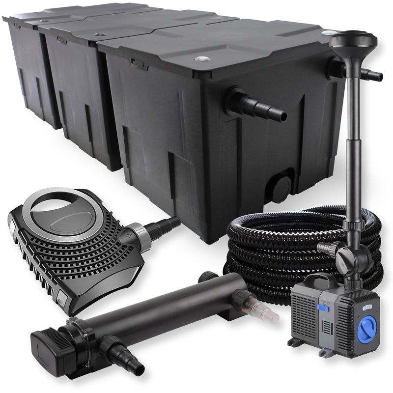 Wiltec - SunSun 3 Cámaras Filtro 90000l 24W UVC Clarificador NEO8000 70W Bomba Fuente Manguera jardin
Wiltec - SunSun 3 Cámaras Filtro 90000l 24W UVC Clarificador NEO8000 70W Bomba Fuente Manguera jardin